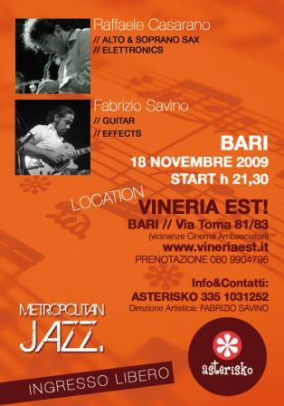 Metropolitan Jazz_18 nov Bari